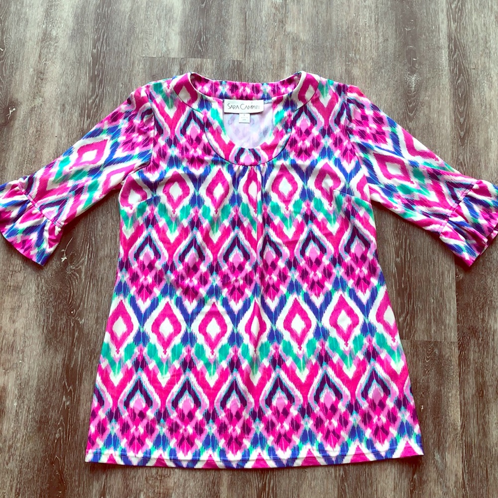 Sara Campbell Print Blouse